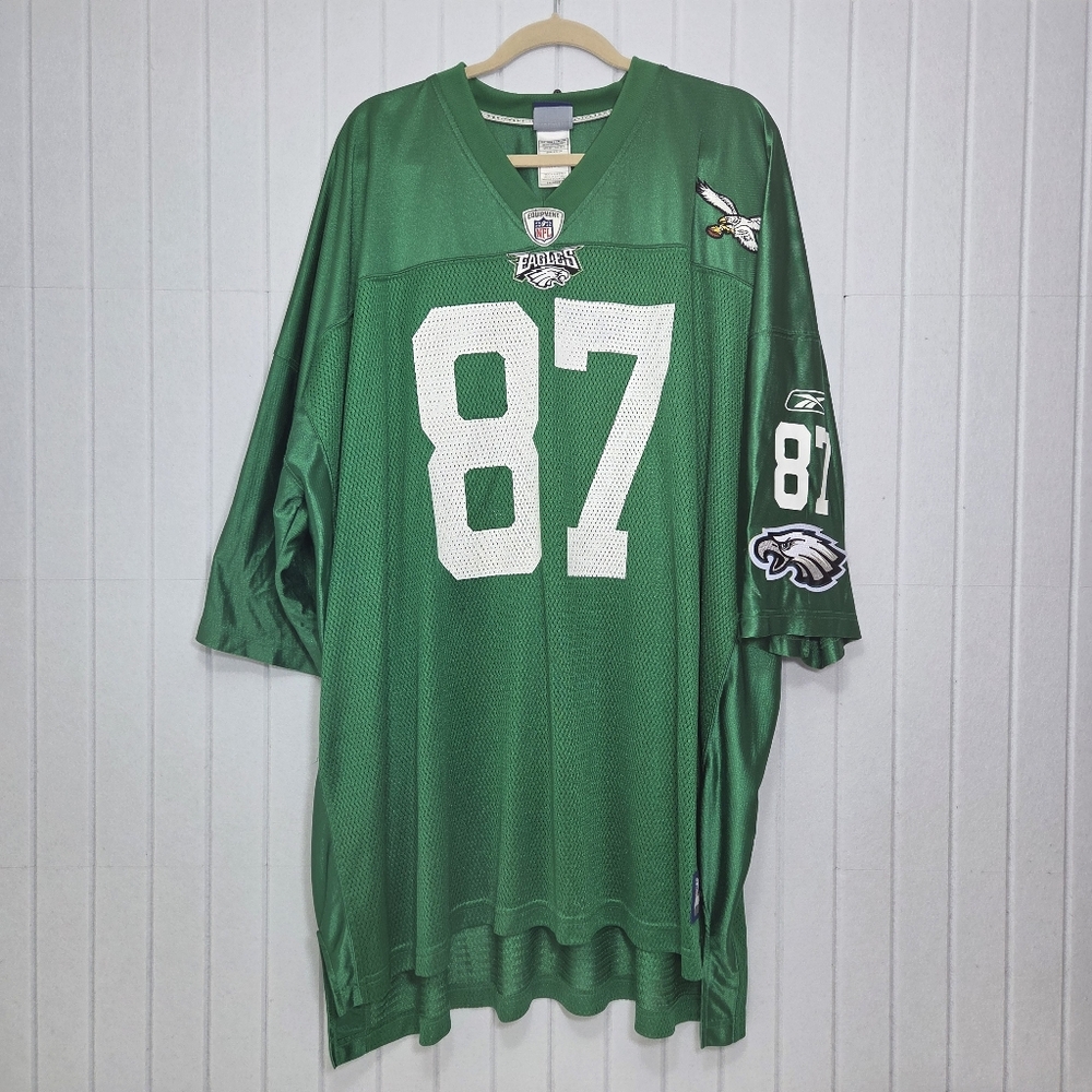 Reebok On Field NFL Philadelphia Eagles Brent Celek Green Embroidered Jersey 5XL